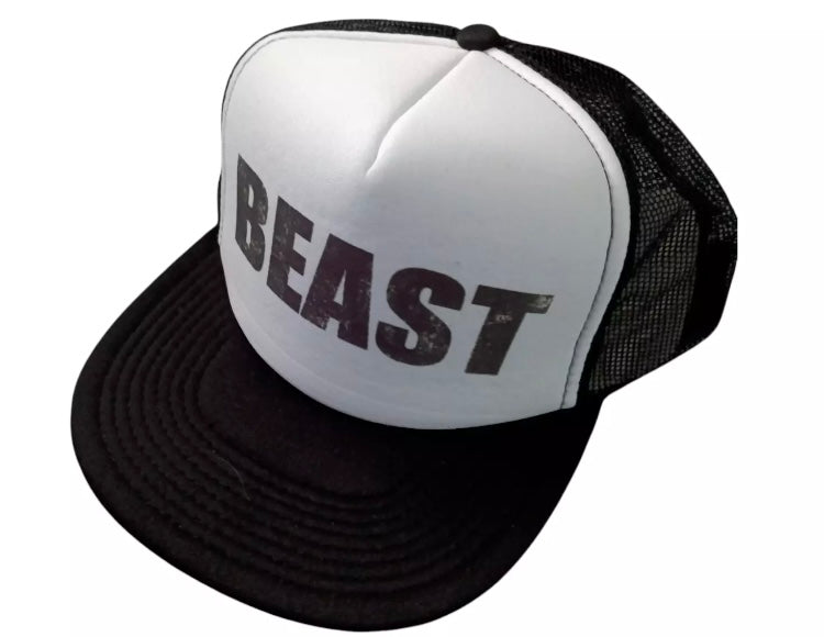 Beast Trucker Hat- motivational- gym- fitness- weights-cap