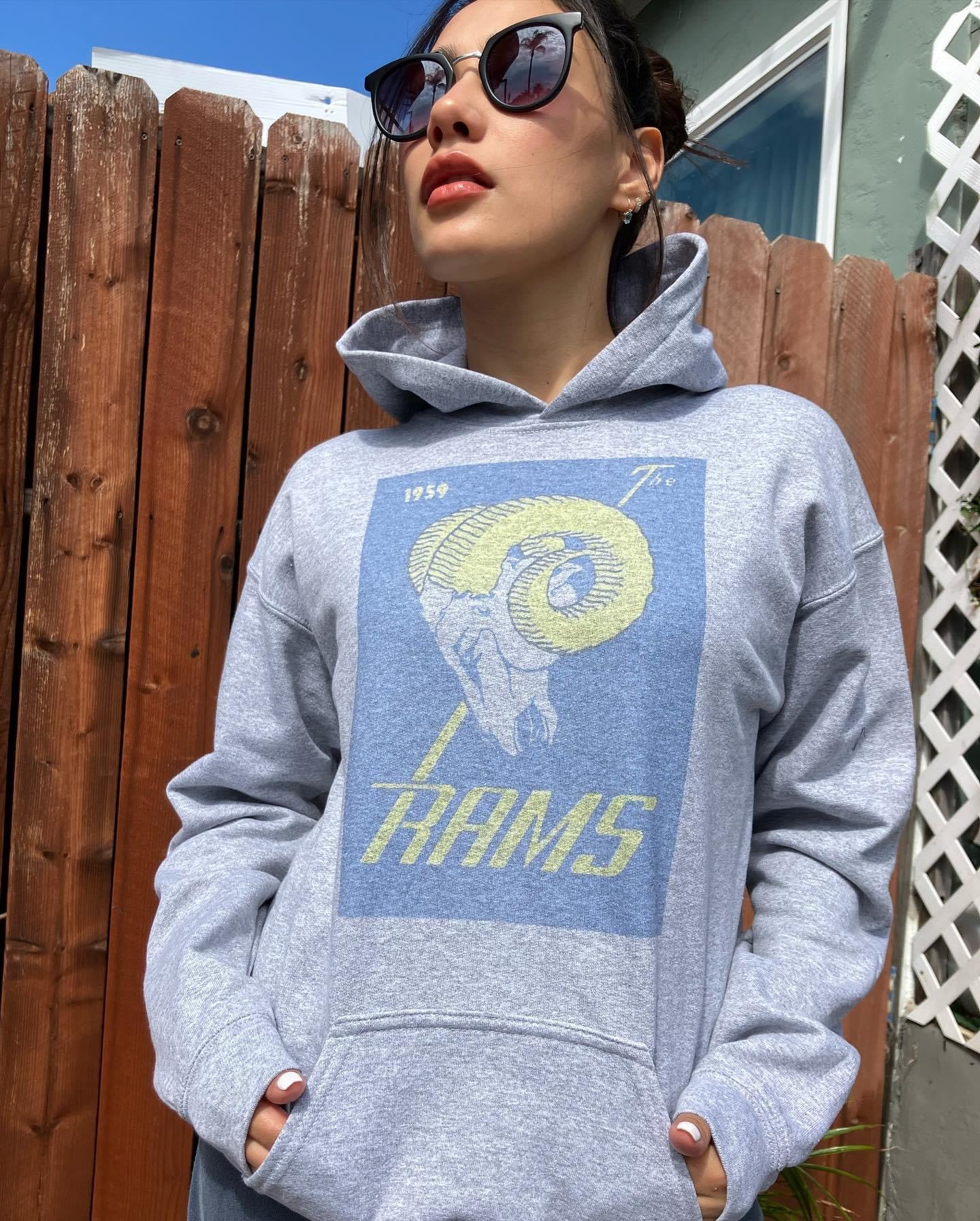 Los Angeles Rams Vintage Graphic Design Hoodie